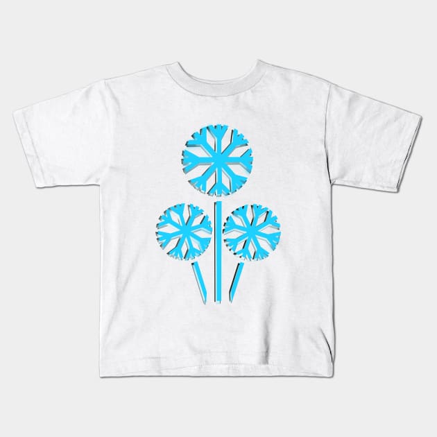 Snowflakes Kids T-Shirt by ArtKsenia